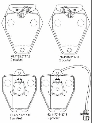 Brake Pad Set, disc brake (KD7773)