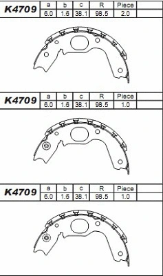 Brake Shoe Set (K4709)