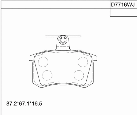 Brake Pad Set, disc brake (KD7716W)