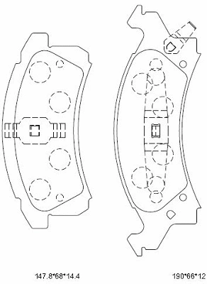 Brake Pad Set, disc brake (KD6727)