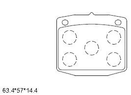 Brake Pad Set, disc brake (KD1634)