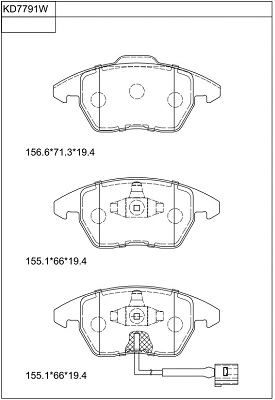 Brake Pad Set, disc brake (KD7791W)