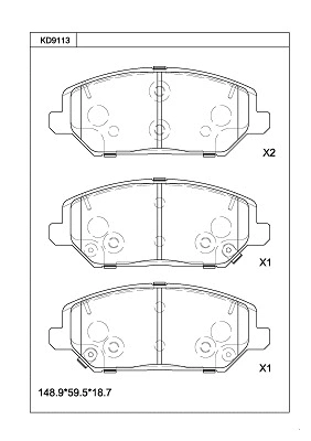 Brake Pad Set, disc brake (KD9113)
