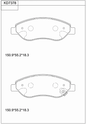 Brake Pad Set, disc brake (KD7378)