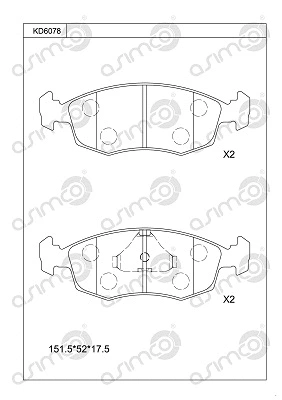 Brake Pad Set, disc brake (KD6078)
