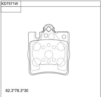 Brake Pad Set, disc brake (KD7571W)