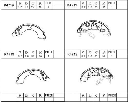 Brake Shoe Set (K4719)