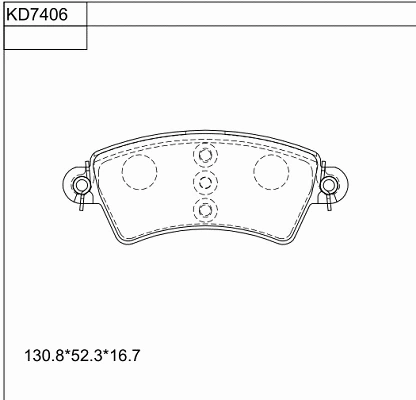 Brake Pad Set, disc brake (KD7406)