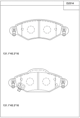 Brake Pad Set, disc brake (KD2514)
