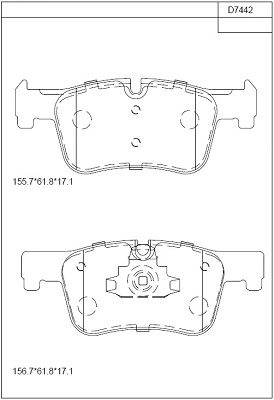 Brake Pad Set, disc brake (KD7442)