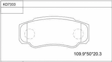 Brake Pad Set, disc brake (KD7333)