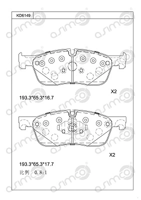 Brake Pad Set, disc brake (KD6149)