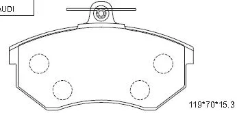 Brake Pad Set, disc brake (KD7700D)