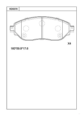 Brake Pad Set, disc brake (KD6370)
