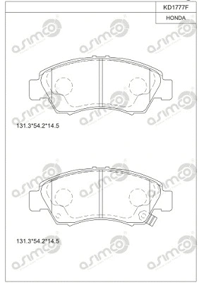 Brake Pad Set, disc brake (KD1777F)