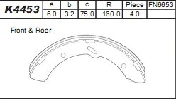 Brake Shoe Set (K4453)