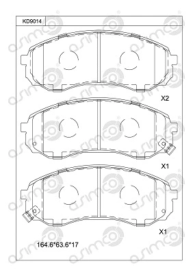 Brake Pad Set, disc brake (KD9014)