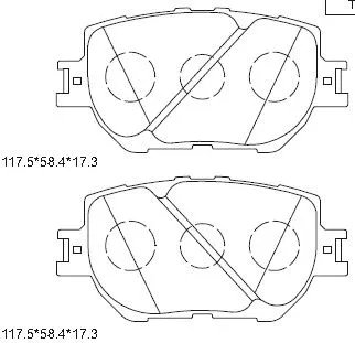 Brake Pad Set, disc brake (KD2506)