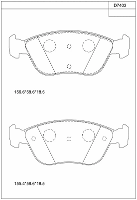 Brake Pad Set, disc brake (KD7403)