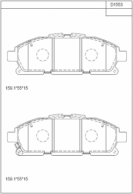 Brake Pad Set, disc brake (KD1553)