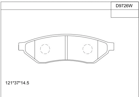 Brake Pad Set, disc brake (KD9726W)