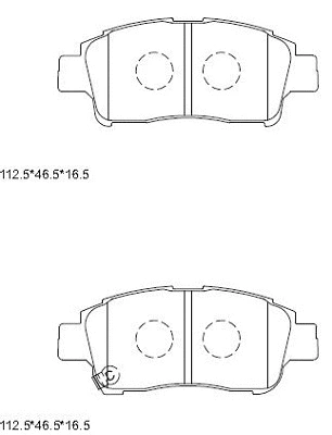 Brake Pad Set, disc brake (KD2701)