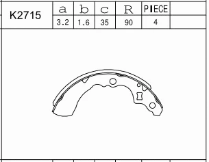 Brake Shoe Set (K2715)