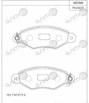 Brake Pad Set, disc brake (KD7309)