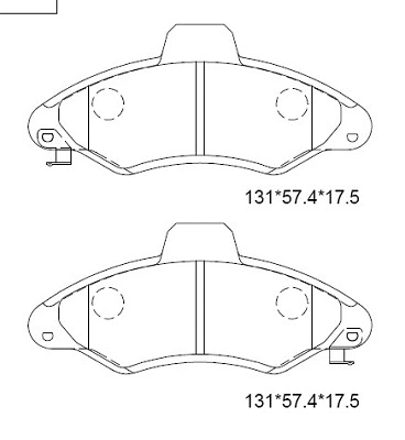 Brake Pad Set, disc brake (KD6796H)