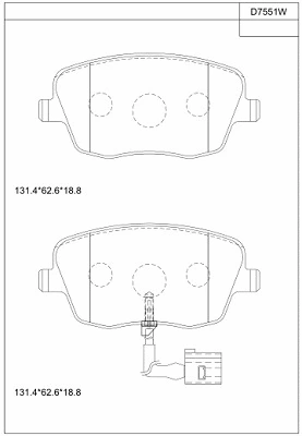 Brake Pad Set, disc brake (KD7551W)