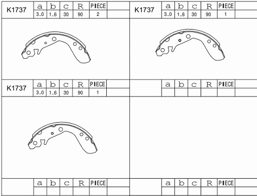 Brake Shoe Set (K1737)