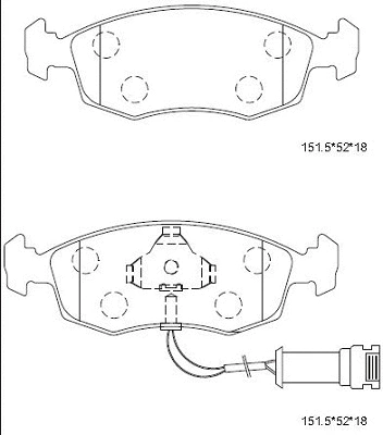 Brake Pad Set, disc brake (KD6738)