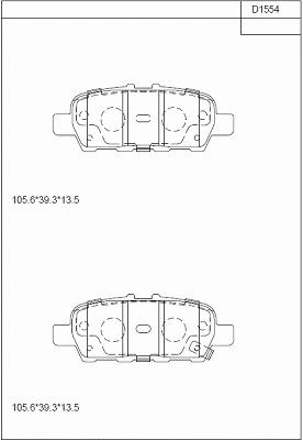 Brake Pad Set, disc brake (KD1554)