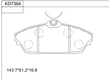 Brake Pad Set, disc brake (KD7364)