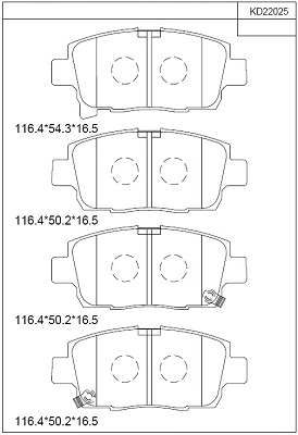 Brake Pad Set, disc brake (KD22025)