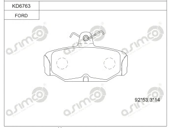 Brake Pad Set, disc brake (KD6763)