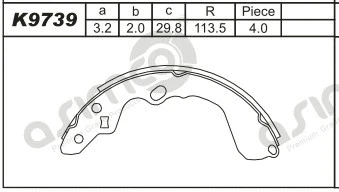 Brake Shoe Set (K9739)