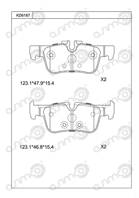 Brake Pad Set, disc brake (KD6167)