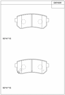 Brake Pad Set, disc brake (KD9745W)