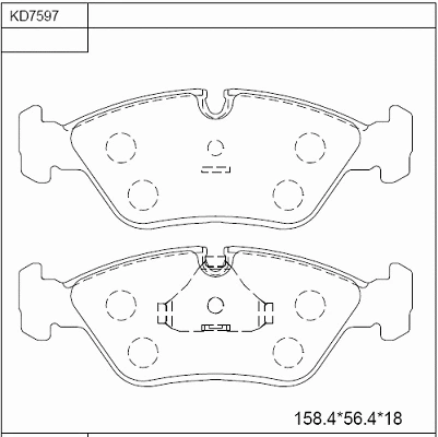Brake Pad Set, disc brake (KD7597)