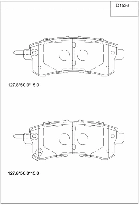Brake Pad Set, disc brake (KD1536)