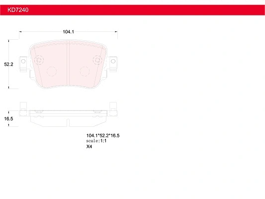 Brake Pad Set, disc brake (KD7240)