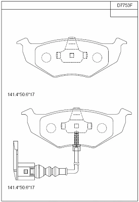 Brake Pad Set, disc brake (KD7753F)