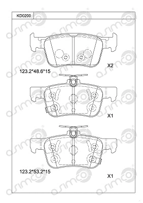 Brake Pad Set, disc brake (KD0200)