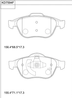 Brake Pad Set, disc brake (KD7594F)