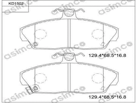 Brake Pad Set, disc brake (KD1502)