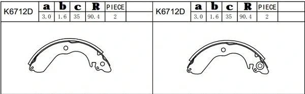 Brake Shoe Set (K6712D)