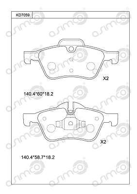 Brake Pad Set, disc brake (KD7059)