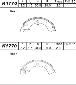 Brake Shoe Set (K1770)