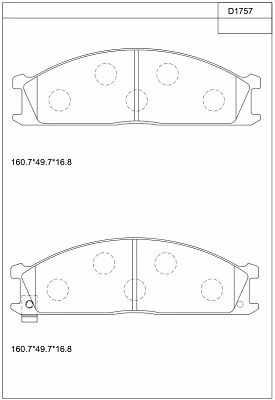 Brake Pad Set, disc brake (KD1757)